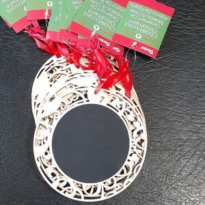 Darice Chalkboard Ornament‎ Frame Christmas Tree Decoration set of 10 NWT